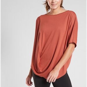 Athleta Dolman Tee Etruscan Red Size M